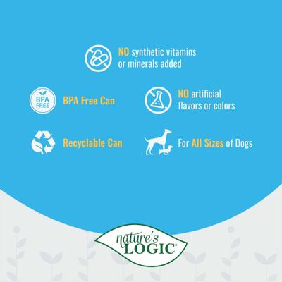 Show full view: Nature's Logic 100% Natural Canine Sardine Feast All Life Stages Grain-Free Wet Dog Food, 13.2-oz, case of 12 slide 5 of 10