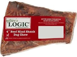 Nature's Logic 100% Natural 3-4" Center Cut Hind Shank Bone, Dog Chew Treat, 1 count