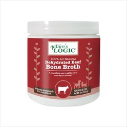 Nature's Logic 100% Natural Dehydrated Beef Bone Broth Dog & Cat Food Topper, 6-oz tub