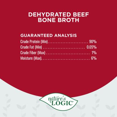 Show full view: Nature's Logic 100% Natural Dehydrated Beef Bone Broth Dog & Cat Food Topper, 6-oz tub slide 7 of 10