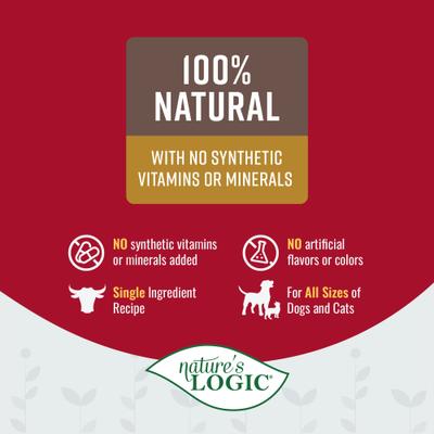 Show full view: Nature's Logic 100% Natural Dehydrated Beef Bone Broth Dog & Cat Food Topper, 6-oz tub slide 5 of 10