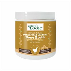Nature's Logic 100% Natural Dehydrated Chicken Bone Broth Dog & Cat Food Topper, 6-oz tub
