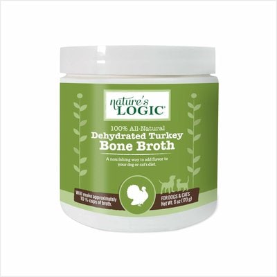 Nature's Logic Nature's Logic 100% Natural Dehydrated Turkey Bone Broth Dog & Cat Food Topper, 6-oz tub