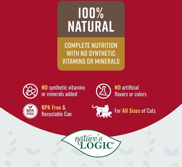 Nature's Logic 100% Natural Feline Beef Feast Grain-Free Wet Cat Food