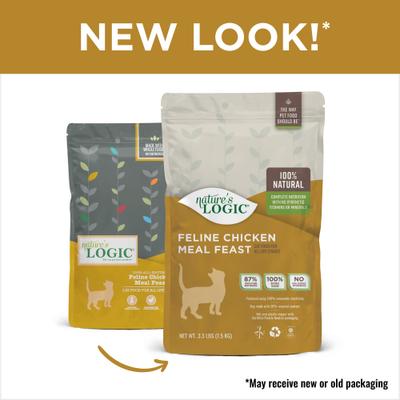 Show full view: Nature's Logic 100% Natural Feline Chicken Meal Feast All Life Stages Dry Cat Food, 3.3-lb bag slide 3 of 10