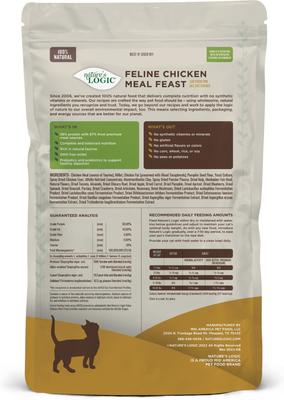 Show full view: Nature's Logic 100% Natural Feline Chicken Meal Feast All Life Stages Dry Cat Food, 3.3-lb bag slide 4 of 10