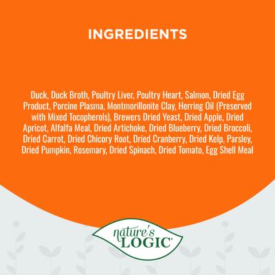 Show full view: Nature's Logic 100% Natural Feline Duck & Salmon Recipe Grain-Free Wet Cat Food, 5.5-oz, case of 24 slide 6 of 10