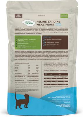 Show full view: Nature's Logic 100% Natural Feline Sardine Meal Feast All Life Stages Dry Cat Food, 3.3-lb bag slide 3 of 9