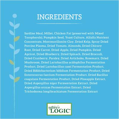 Show full view: Nature's Logic 100% Natural Feline Sardine Meal Feast All Life Stages Dry Cat Food, 7.7-lb bag slide 7 of 11