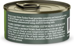 Nature's Logic 100% Natural Feline Turkey Feast Grain-Free Wet Cat Food, 5.5-oz, case of 24 slide 2 of 8