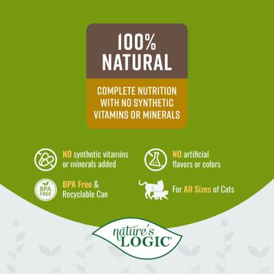 Show full view: Nature's Logic 100% Natural Feline Turkey Feast Grain-Free Wet Cat Food, 5.5-oz, case of 24 slide 8 of 11