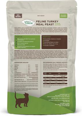 Show full view: Nature's Logic 100% Natural Feline Turkey Meal Feast All Life Stages Dry Cat Food, 3.3-lb bag slide 4 of 10