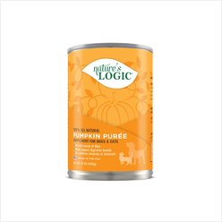 Nature's Logic 100% Natural Pumpkin Purée Dog & Cat Food Supplement, 15-oz can, 12 pack