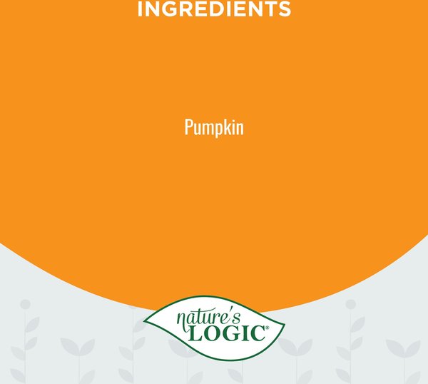 Show full view: Nature's Logic 100% Natural Pumpkin Purée Dog & Cat Food Supplement, 15-oz can, 12 pack slide 5 of 9