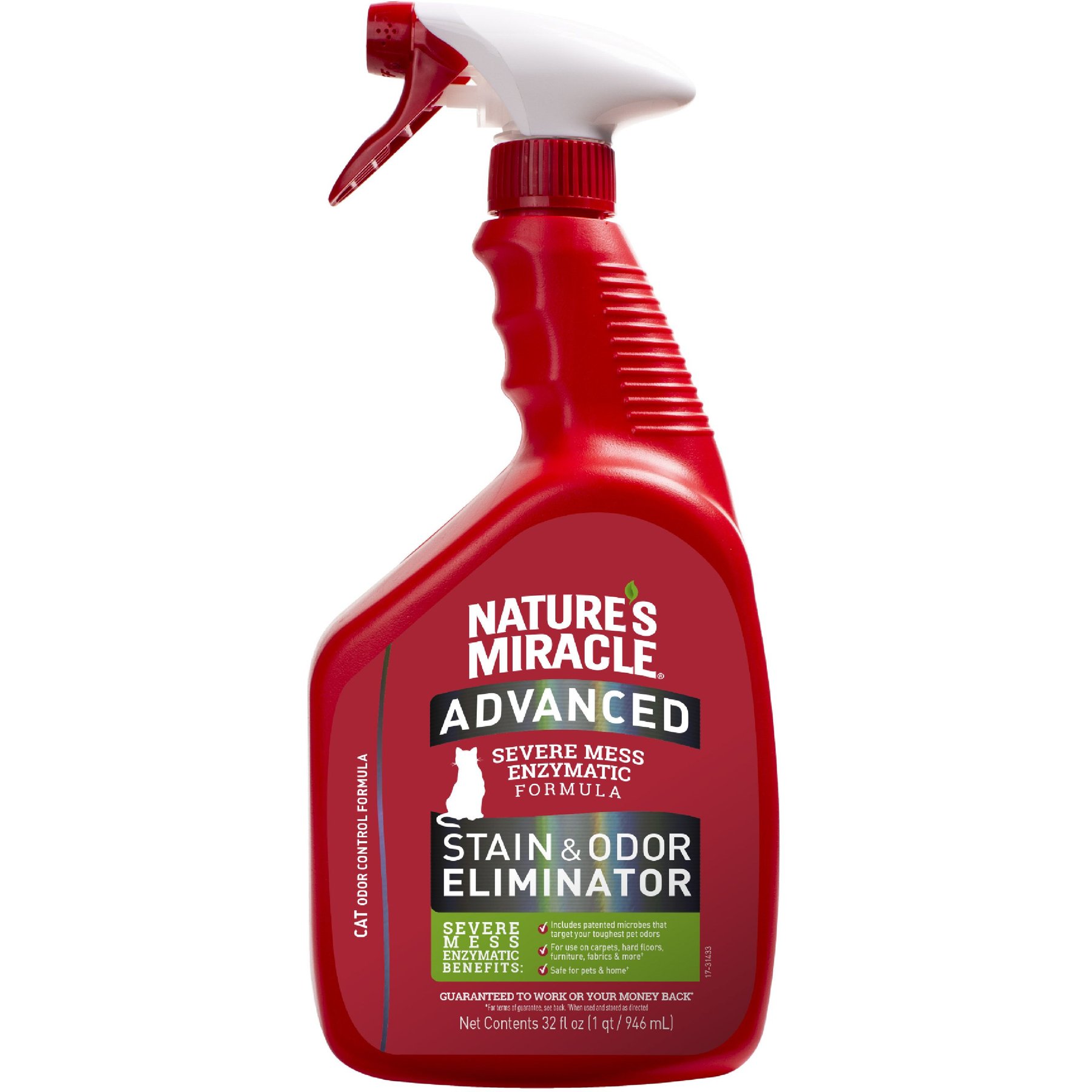 Nature's Miracle Advanced Cat Enzymatic Stain Remover & Odor Eliminator, 32-fl oz bottle