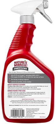 Show full view: Nature's Miracle Advanced Platinum Cat Stain & Odor Remover & Virus Disinfectant, 32-fl oz bottle slide 2 of 11