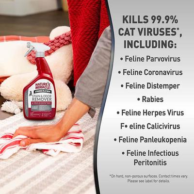 Show full view: Nature's Miracle Advanced Platinum Cat Stain & Odor Remover & Virus Disinfectant, 32-fl oz bottle slide 7 of 11