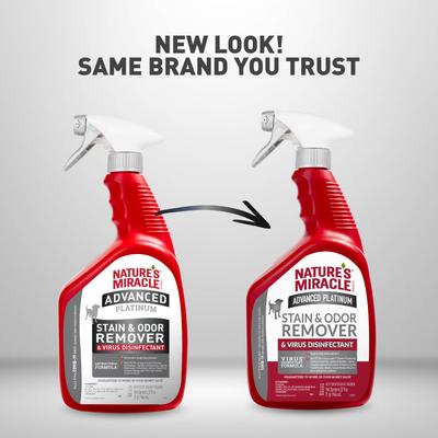 Show full view: Nature's Miracle Advanced Platinum Dog Stain & Odor Remover & Virus Disinfectant, 32-fl oz bottle slide 4 of 11