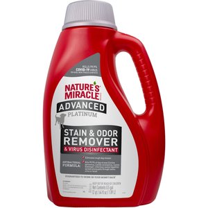 Nature's Miracle Advanced Platinum Dog Stain & Odor Remover & Virus Disinfectant, 64-fl oz bottle