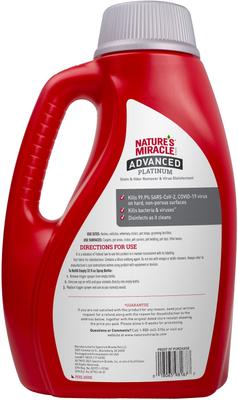Show full view: Nature's Miracle Advanced Platinum Dog Stain & Odor Remover & Virus Disinfectant, 64-fl oz bottle slide 2 of 11