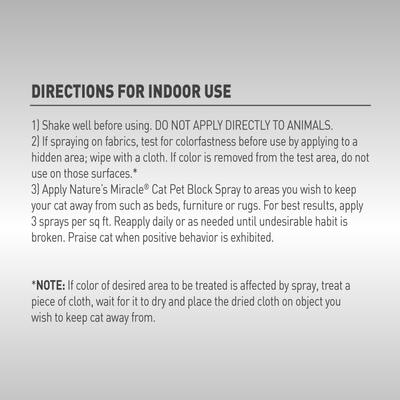 Show full view: Nature's Miracle Advanced Platinum Indoor Training Aid Cat Repellent Spray, 8-fl oz bottle slide 3 of 11