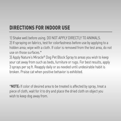 Show full view: Nature's Miracle Advanced Platinum Indoor Training Aid Dog Repellent Spray, 16-fl oz bottle slide 3 of 12