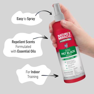 Show full view: Nature's Miracle Advanced Platinum Indoor Training Aid Dog Repellent Spray, 16-fl oz bottle slide 4 of 12