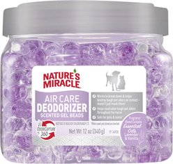 Nature's Miracle Air Care Lavender Vanilla Gel Beads Dog, Cat & Small Pet Deodorizer, 12-oz jar