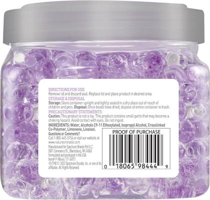 Show full view: Nature's Miracle Air Care Lavender Vanilla Gel Beads Dog, Cat & Small Pet Deodorizer, 12-oz jar slide 2 of 10