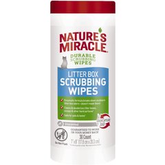 Nature's Miracle Cat Litter Box Scrubbing Wipes, 30 count