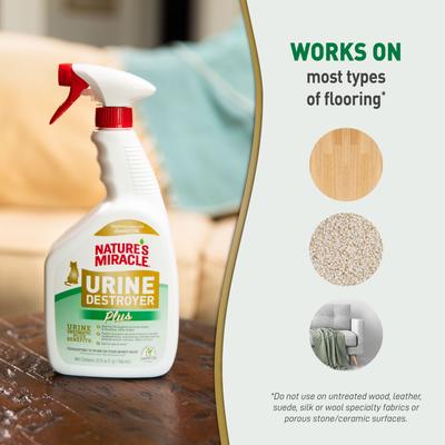 Show full view: Nature's Miracle Cat Urine Destroyer Plus Enzymatic Formula Stain Remover, 32-fl oz bottle slide 6 of 11