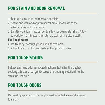 Show full view: Nature's Miracle Cat Urine Destroyer Plus Enzymatic Stain Remover Foam Aerosol Spray, 17.5-fl oz bottle slide 5 of 13