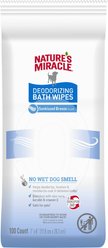 Nature's Miracle Deodorizing Dog Bath Wipes, 100 count, Sunkissed Breeze