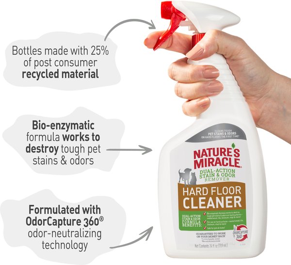 Show full view: Nature's Miracle Dual Action Hard Floor Stain & Odor Remover, 24-fl oz bottle slide 5 of 12