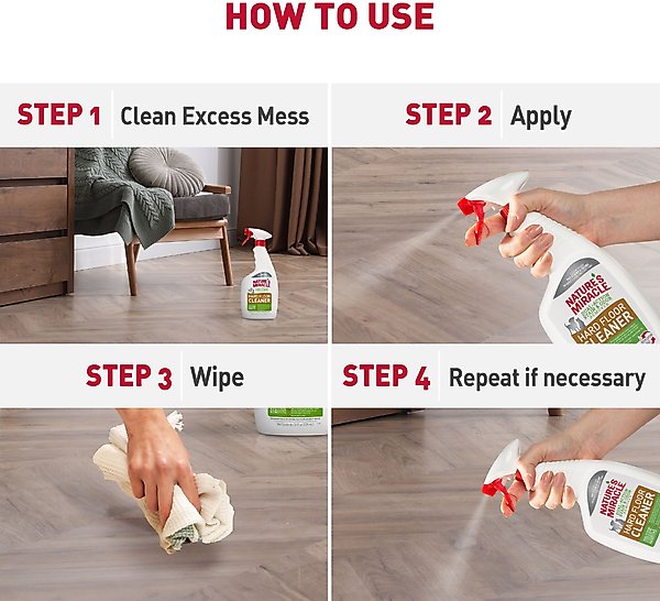 Show full view: Nature's Miracle Dual Action Hard Floor Stain & Odor Remover, 24-fl oz bottle slide 4 of 12