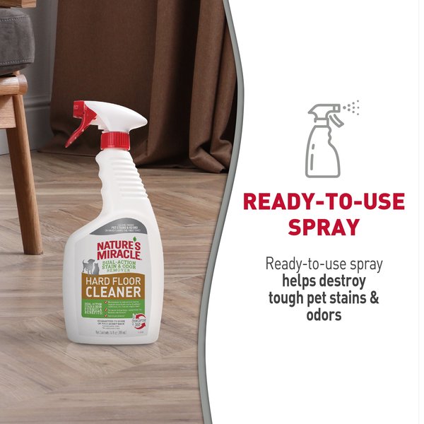 Show full view: Nature's Miracle Dual Action Hard Floor Stain & Odor Remover, 24-fl oz bottle slide 7 of 12