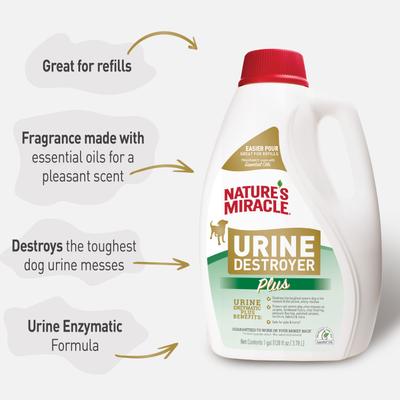 Show full view: Nature's Miracle Enzymatic Formula Urine Destroyer Plus Dog Stain & Odor Remover, 1-gal bottle slide 4 of 10