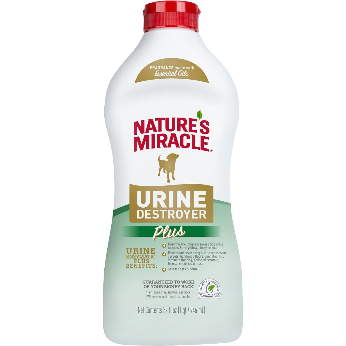Nature's Miracle Enzymatic Formula Urine Destroyer Plus Dog Stain & Odor Remover, 32-fl oz bottle