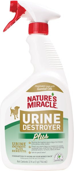 Nature's Miracle Enzymatic Formula Urine Destroyer Plus Dog Stain & Odor Remover, 32-fl oz spray bottle