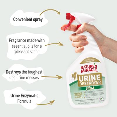 Show full view: Nature's Miracle Enzymatic Formula Urine Destroyer Plus Dog Stain & Odor Remover, 32-fl oz spray bottle slide 5 of 10