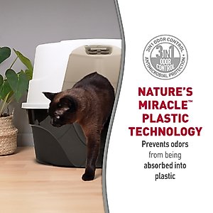 Nature's Miracle Hooded Corner Multi-Cat Litter Box with Charcoal Filter, X-Large