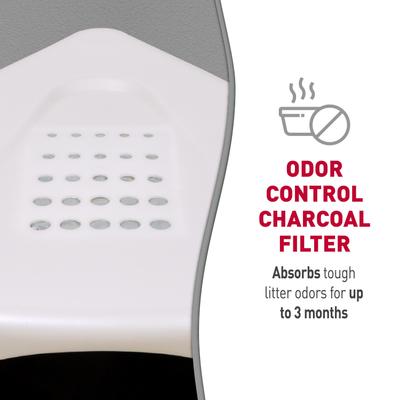 Show full view: Nature's Miracle Hooded Corner Multi-Cat Litter Box with Charcoal Filter, X-Large slide 4 of 12