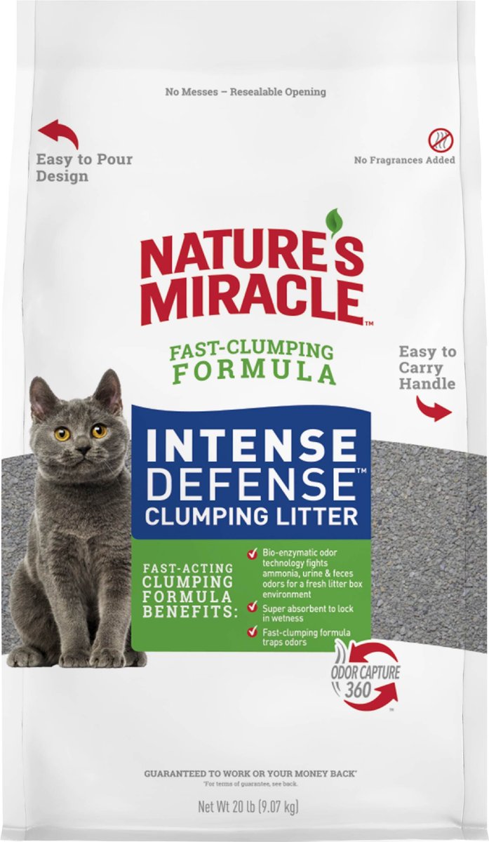 Nature's Miracle Intense Defense Unscented Clumping Clay Cat Litter