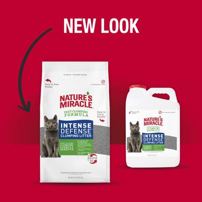 Show full view: Nature's Miracle Intense Defense Unscented Clumping Clay Cat Litter, 20-lb jug slide 5 of 11