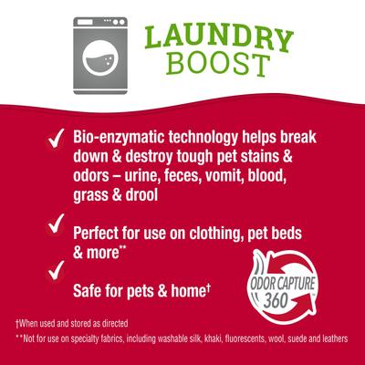 Show full view: Nature's Miracle Laundry Boost In-Wash Stain & Odor Remover, 32-fl oz bottle slide 5 of 10