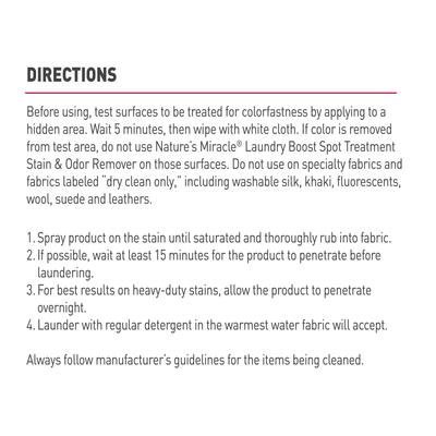 Show full view: Nature's Miracle Laundry Boost Spot Treatment Stain & Odor Remover, 32-fl oz bottle slide 3 of 9