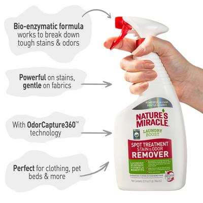 Show full view: Nature's Miracle Laundry Boost Spot Treatment Stain & Odor Remover, 32-fl oz bottle slide 6 of 9