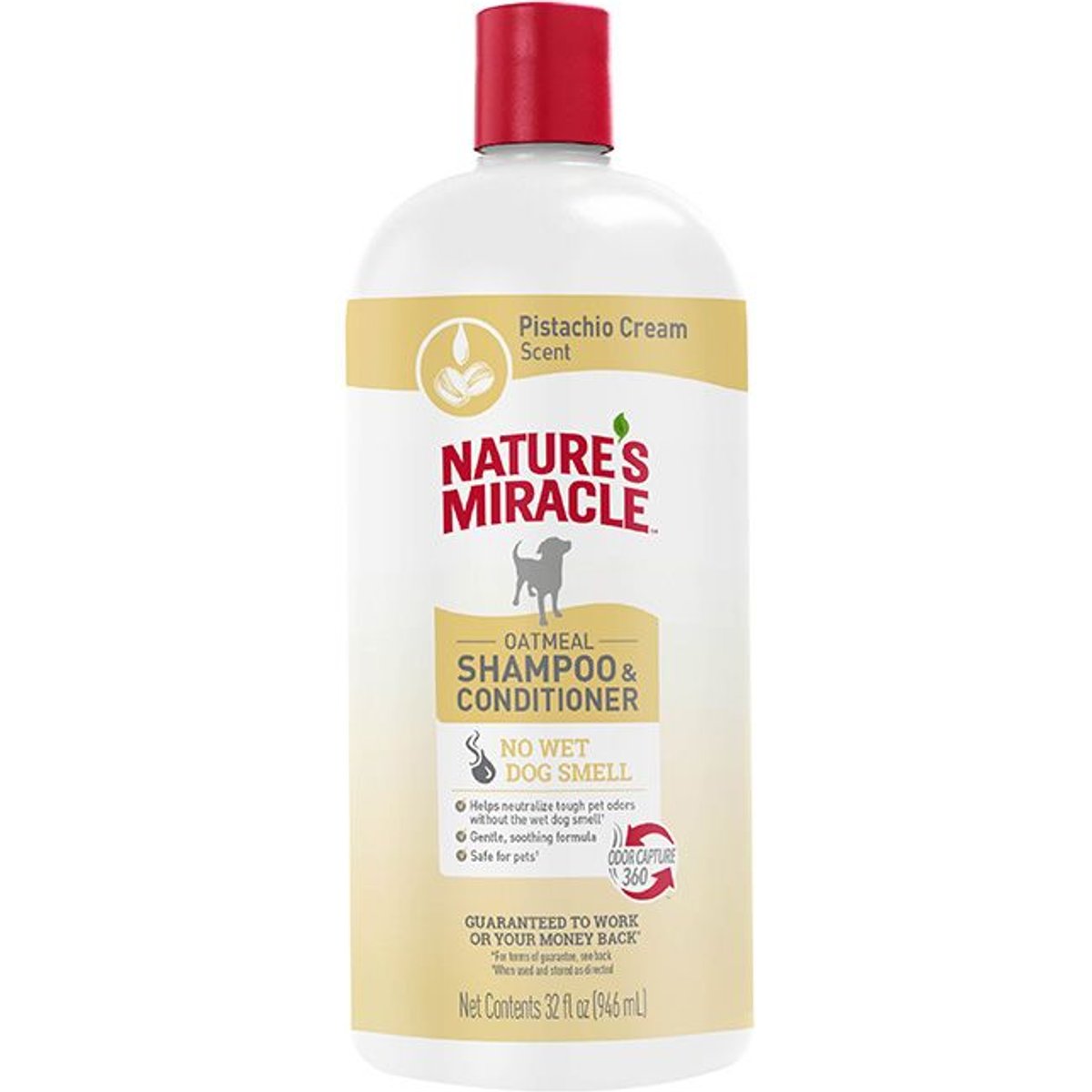 Nature's Miracle Oatmeal Dog Shampoo, 32-fl oz bottle, Pistachio Cream Scent