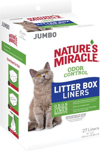 Show full view: Nature's Miracle Odor Control X-Large & Jumbo Multi-Cat Cat Litter Box Liners, Jumbo, 27 count slide 1 of 10