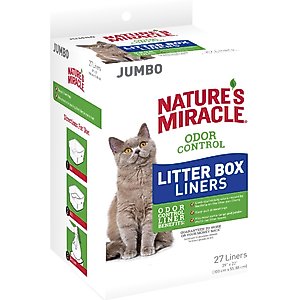 Nature's Miracle Odor Control X-Large & Jumbo Multi-Cat Cat Litter Box Liners, Jumbo, 27 count